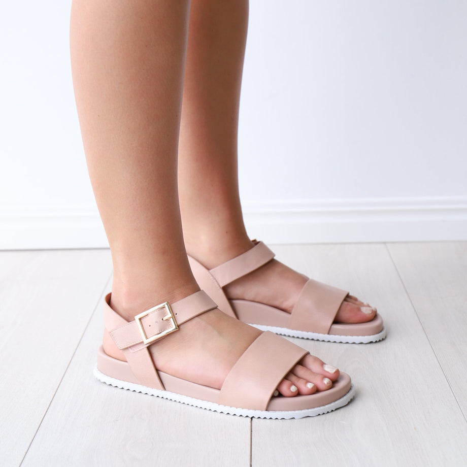 Blush flat hot sale sandals